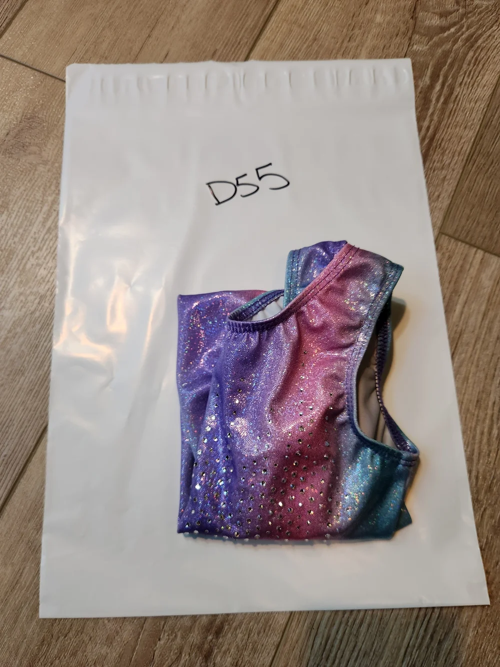 Girls' Shimmer Gradient One-Piece Swimsuit - Pink Blue Purple